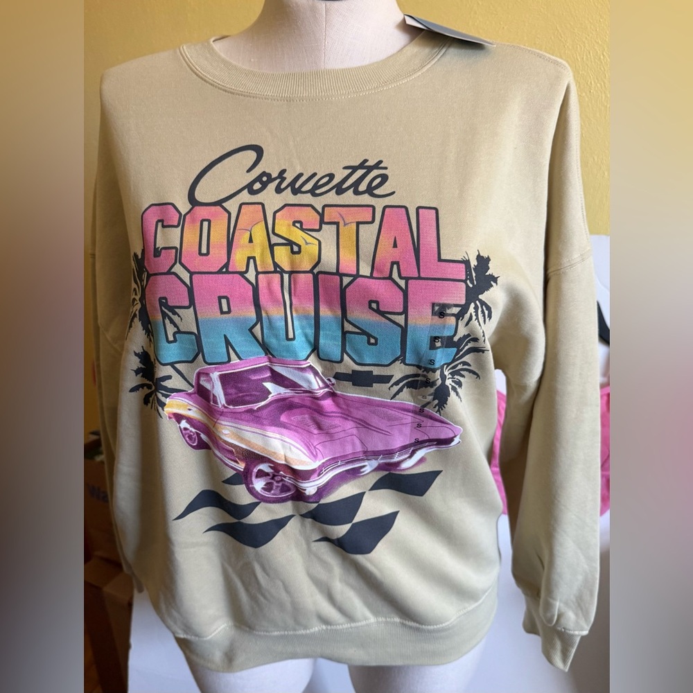 Coastal cruise GM Corvette small sweatshirt women